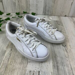 Puma Love Blank White Sneakers Lace Up Women's Size 7.5